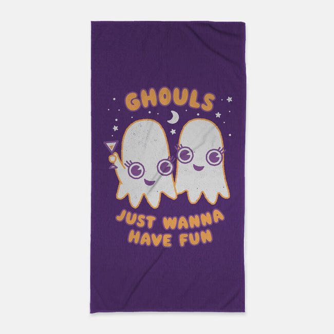 Ghouls Just Wanna Have Fun-none beach towel-Weird & Punderful