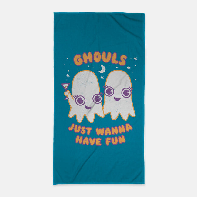Ghouls Just Wanna Have Fun-none beach towel-Weird & Punderful