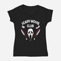 Scary Movie Club-womens v-neck tee-Melonseta