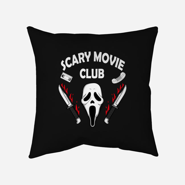 Scary Movie Club-none removable cover w insert throw pillow-Melonseta