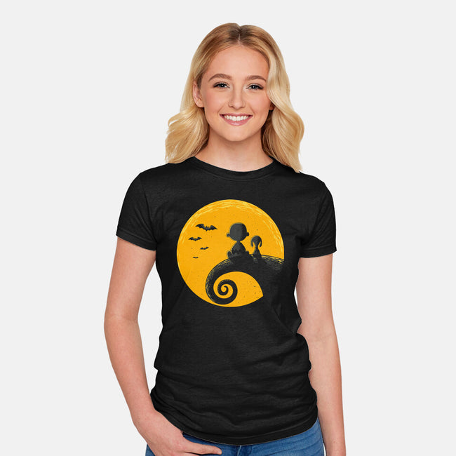 Grief Or Treat-womens fitted tee-retrodivision