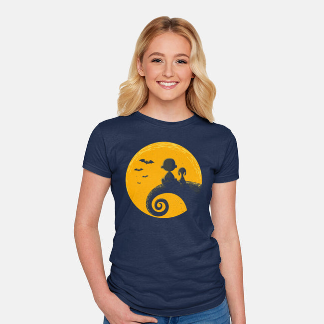 Grief Or Treat-womens fitted tee-retrodivision