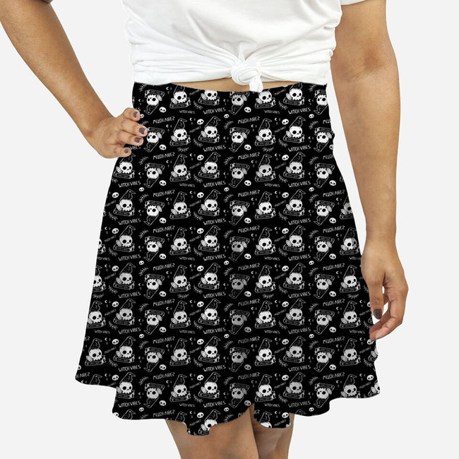 Spooky Witch Vibes-womens all over print skater skirt-xMorfina