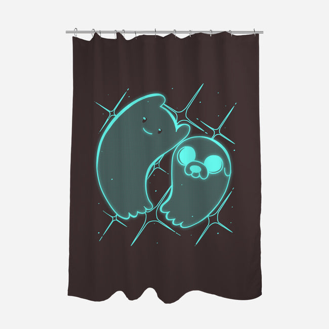 Ghosts Time-none polyester shower curtain-estudiofitas