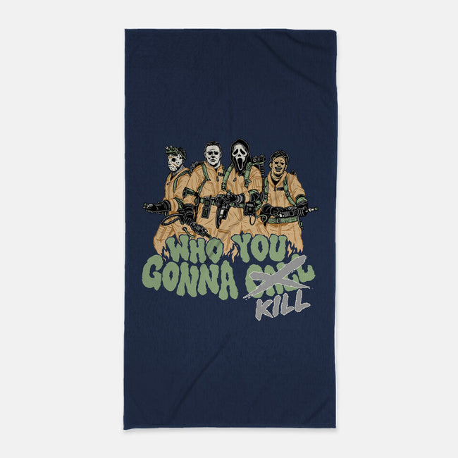 Who You Gonna Kill-none beach towel-momma_gorilla