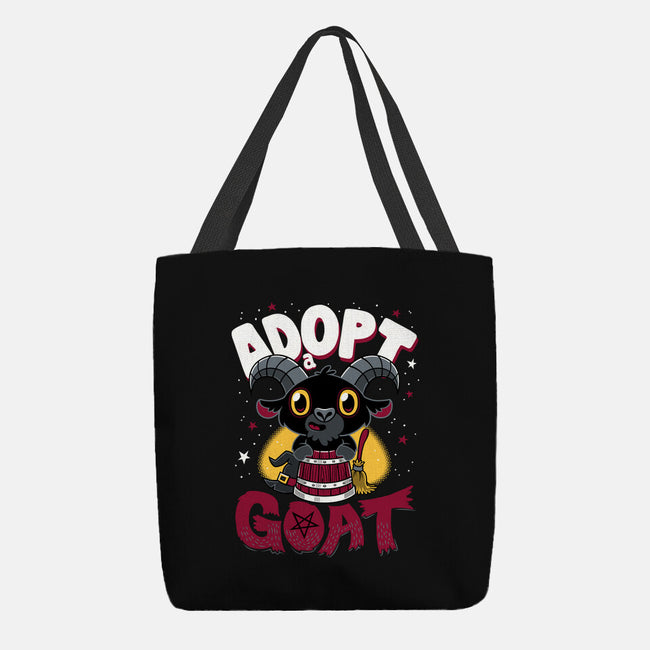 Adopt A Goat-none basic tote bag-Nemons