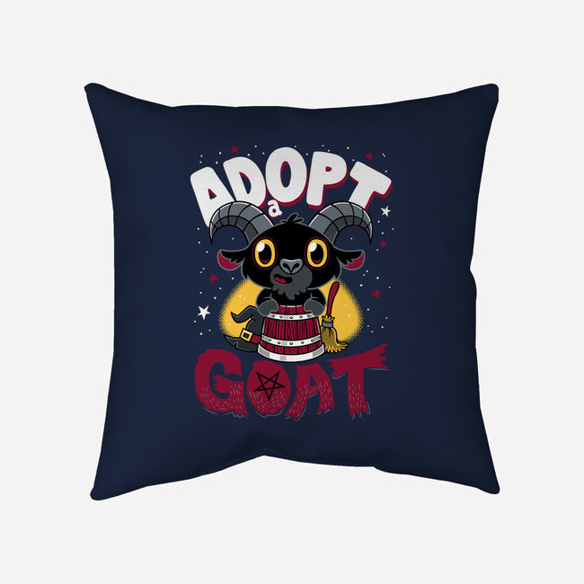 Adopt A Goat-none removable cover throw pillow-Nemons