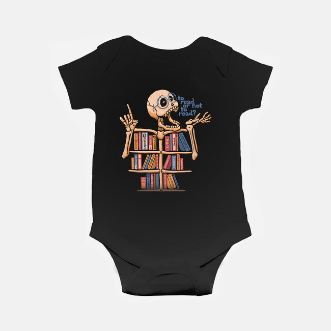 Skeleton Book Shelf-baby basic onesie-tobefonseca