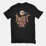 Skeleton Book Shelf-womens basic tee-tobefonseca
