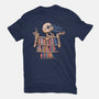 Skeleton Book Shelf-womens basic tee-tobefonseca
