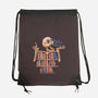 Skeleton Book Shelf-none drawstring bag-tobefonseca