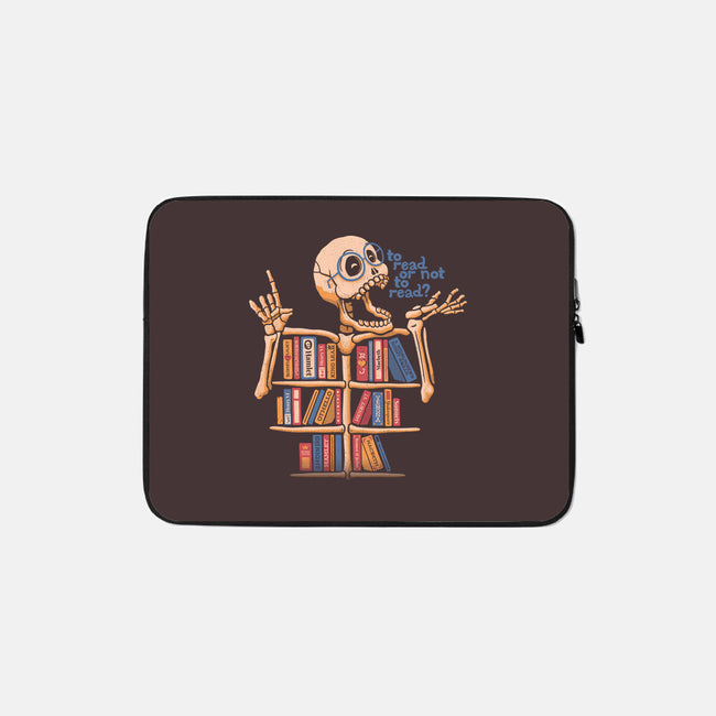 Skeleton Book Shelf-none zippered laptop sleeve-tobefonseca