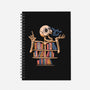 Skeleton Book Shelf-none dot grid notebook-tobefonseca
