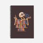 Skeleton Book Shelf-none dot grid notebook-tobefonseca