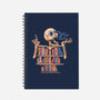 Skeleton Book Shelf-none dot grid notebook-tobefonseca