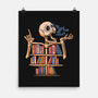 Skeleton Book Shelf-none matte poster-tobefonseca