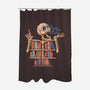 Skeleton Book Shelf-none polyester shower curtain-tobefonseca