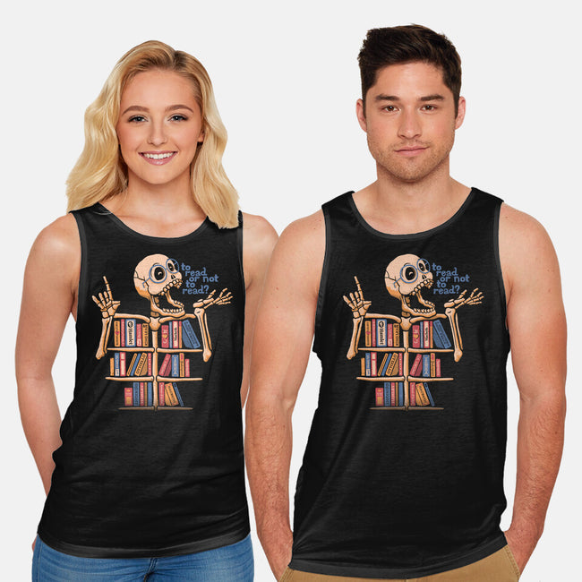 Skeleton Book Shelf-unisex basic tank-tobefonseca