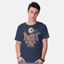 Skeleton Book Shelf-mens basic tee-tobefonseca