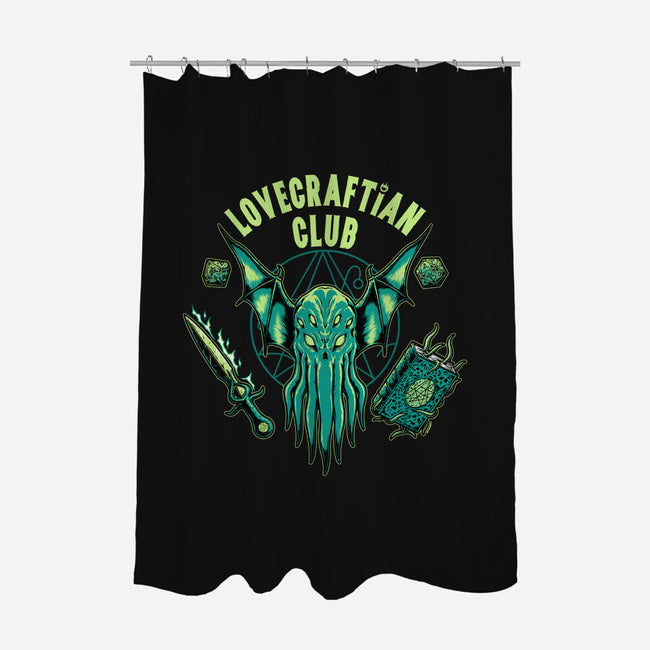 Lovecraftian Club-none polyester shower curtain-pigboom