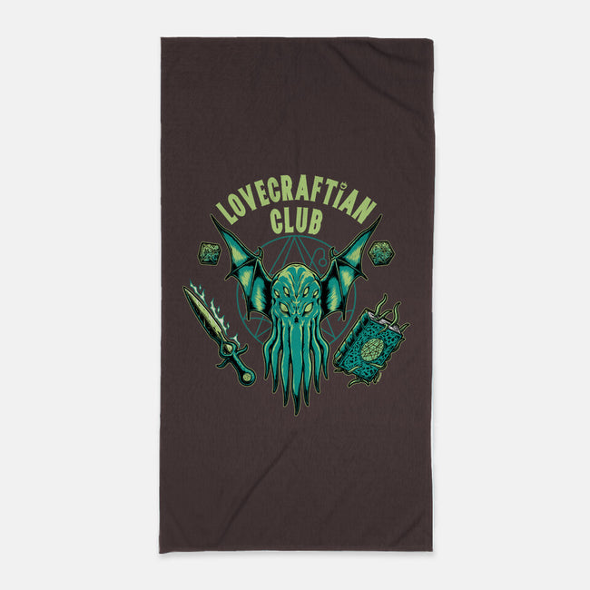 Lovecraftian Club-none beach towel-pigboom