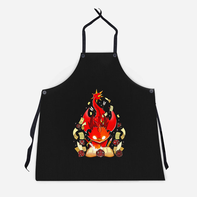 Dragon Set Dice-unisex kitchen apron-Vallina84