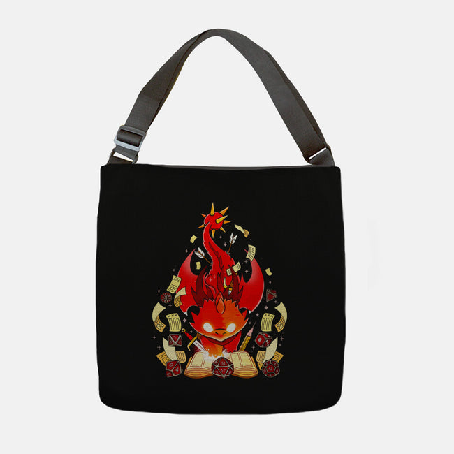 Dragon Set Dice-none adjustable tote bag-Vallina84