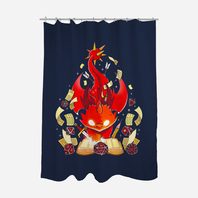 Dragon Set Dice-none polyester shower curtain-Vallina84
