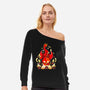 Dragon Set Dice-womens off shoulder sweatshirt-Vallina84