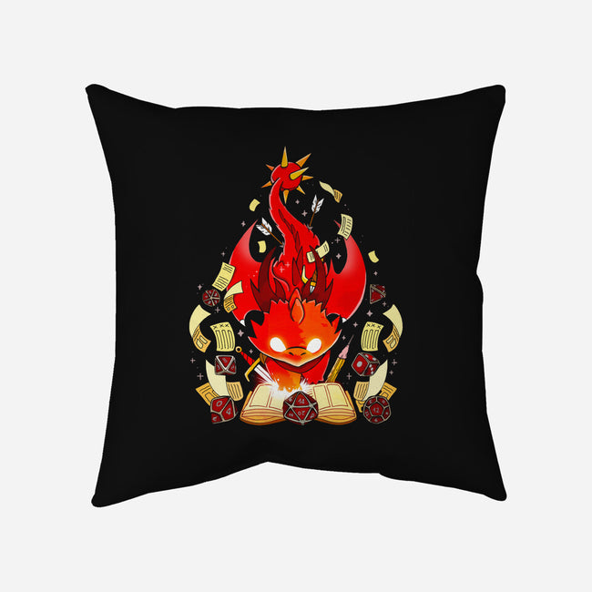 Dragon Set Dice-none removable cover w insert throw pillow-Vallina84