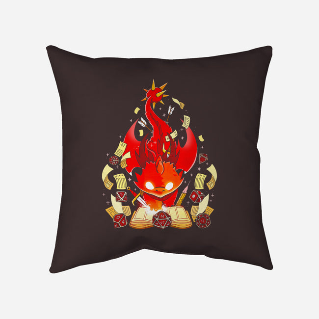 Dragon Set Dice-none removable cover w insert throw pillow-Vallina84