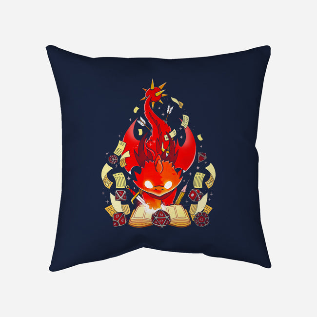 Dragon Set Dice-none removable cover w insert throw pillow-Vallina84
