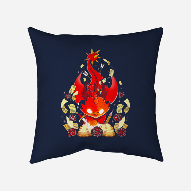 Dragon Set Dice-none removable cover throw pillow-Vallina84