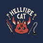 Hell Fire Cat-womens fitted tee-tobefonseca