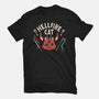 Hell Fire Cat-womens fitted tee-tobefonseca