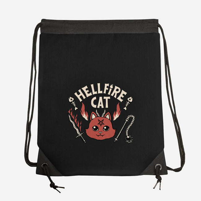 Hell Fire Cat-none drawstring bag-tobefonseca