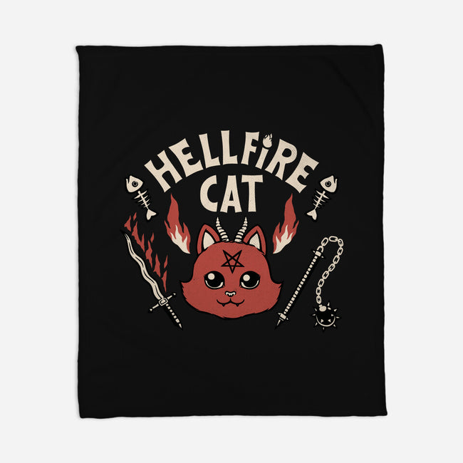 Hell Fire Cat-none fleece blanket-tobefonseca