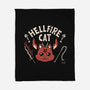 Hell Fire Cat-none fleece blanket-tobefonseca