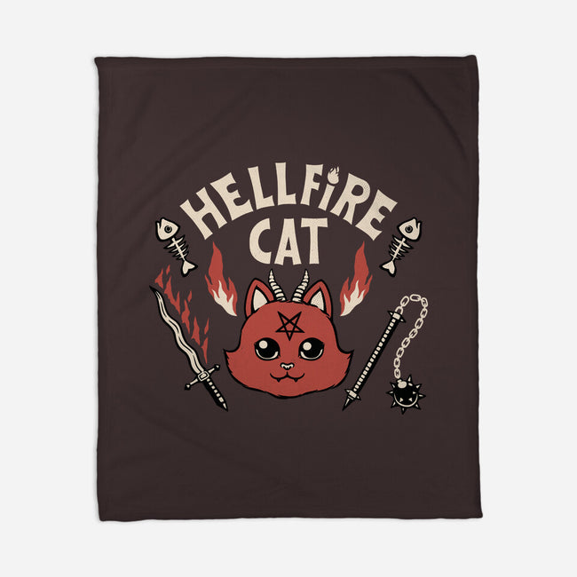 Hell Fire Cat-none fleece blanket-tobefonseca