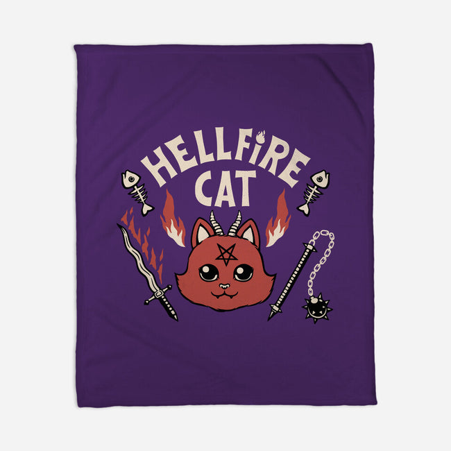 Hell Fire Cat-none fleece blanket-tobefonseca