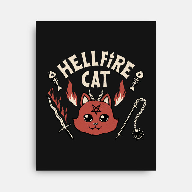 Hell Fire Cat-none stretched canvas-tobefonseca
