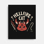 Hell Fire Cat-none stretched canvas-tobefonseca