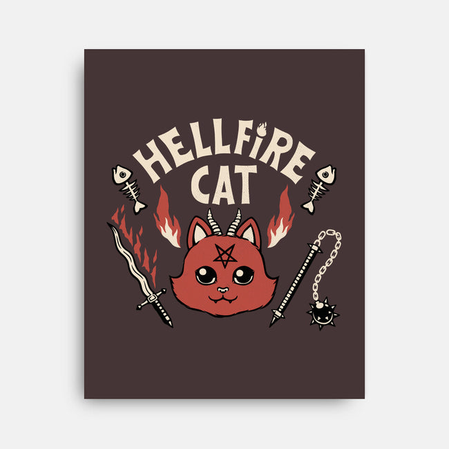 Hell Fire Cat-none stretched canvas-tobefonseca