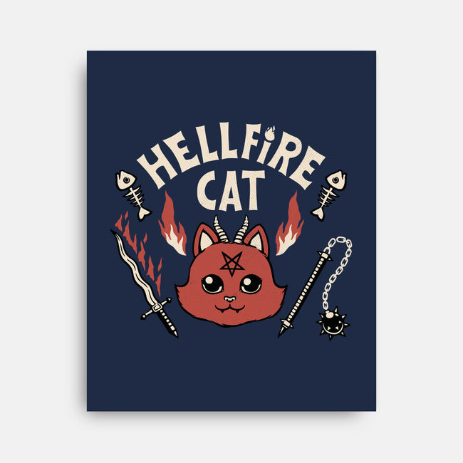 Hell Fire Cat-none stretched canvas-tobefonseca