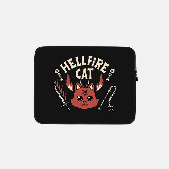 Hell Fire Cat-none zippered laptop sleeve-tobefonseca