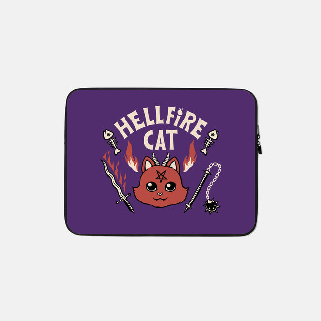 Hell Fire Cat-none zippered laptop sleeve-tobefonseca