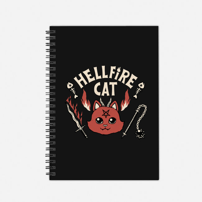 Hell Fire Cat-none dot grid notebook-tobefonseca