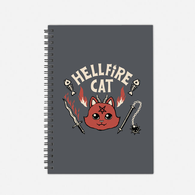 Hell Fire Cat-none dot grid notebook-tobefonseca