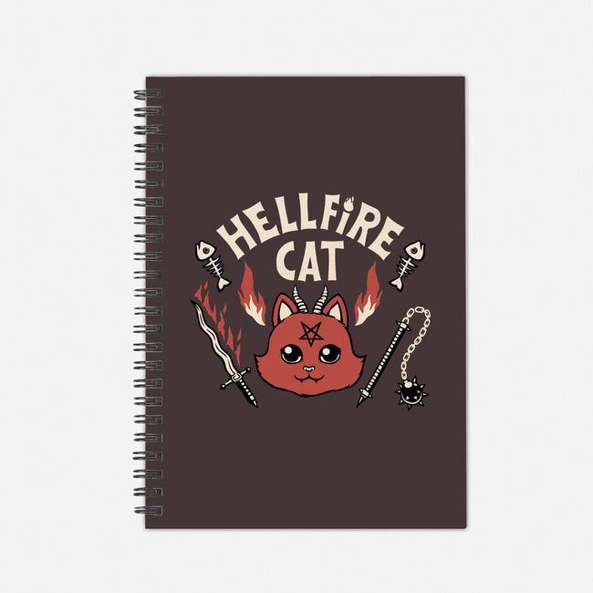 Hell Fire Cat-none dot grid notebook-tobefonseca