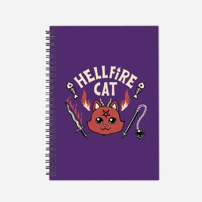 Hell Fire Cat-none dot grid notebook-tobefonseca